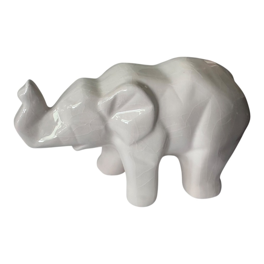 Unbranded Elephant Figurines Unisex Small Black White Excellent Ceramic Set 2 - Picture 4 of 13